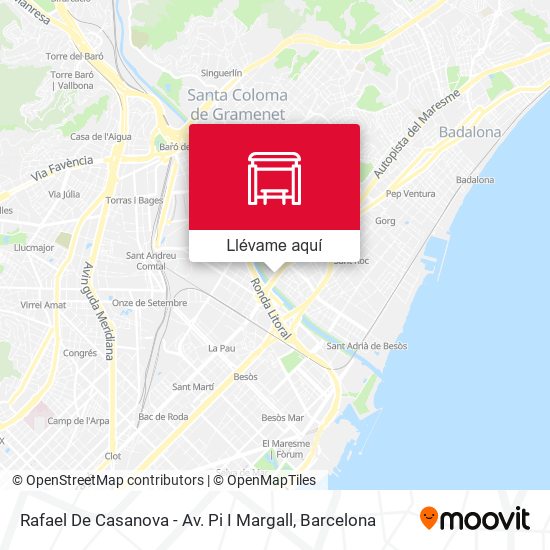 Mapa Rafael De Casanova - Av. Pi I Margall