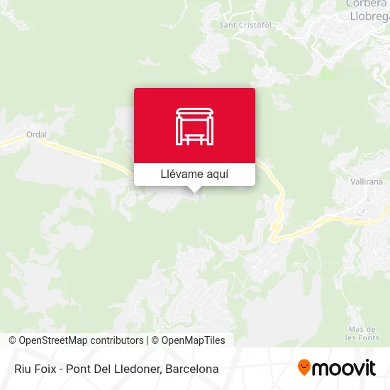 Mapa Riu Foix - Pont Del Lledoner