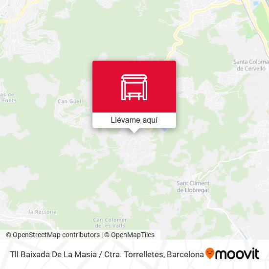 Mapa Tll Baixada De La Masia / Ctra. Torrelletes