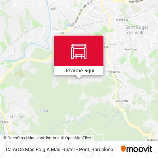 Mapa Camí De Mas Roig A Mas Fuster - Pont