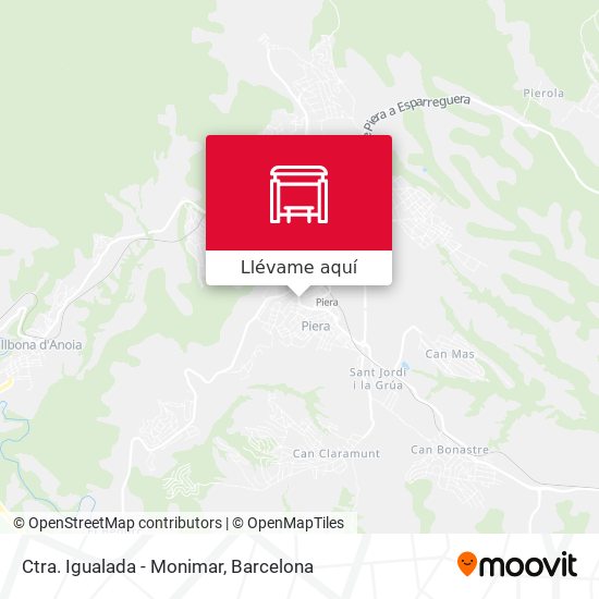 Mapa Ctra. Igualada - Monimar