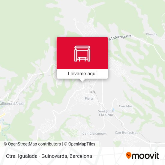 Mapa Ctra. Igualada - Guinovarda