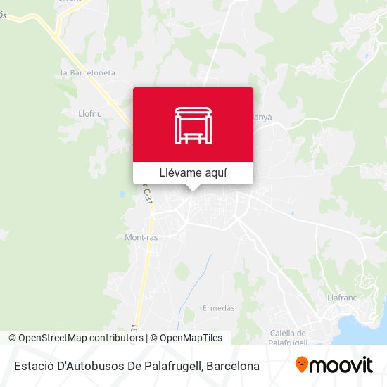 Mapa Estació D'Autobusos De Palafrugell