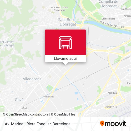Mapa Av. Marina - Riera Fonollar