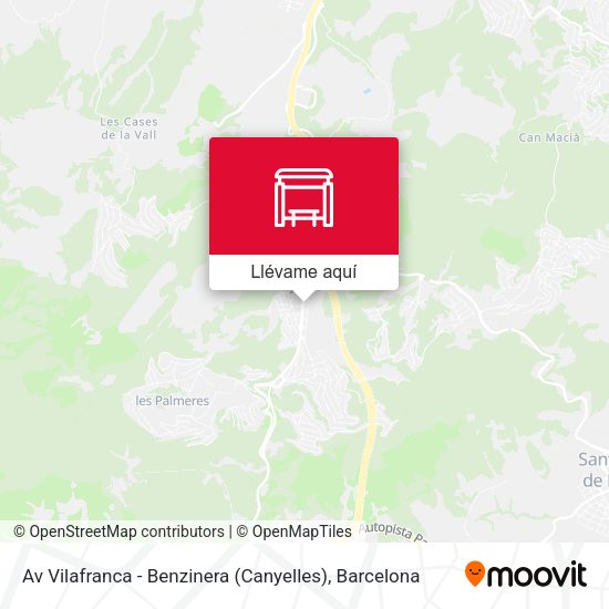 Mapa Av Vilafranca - Benzinera (Canyelles)