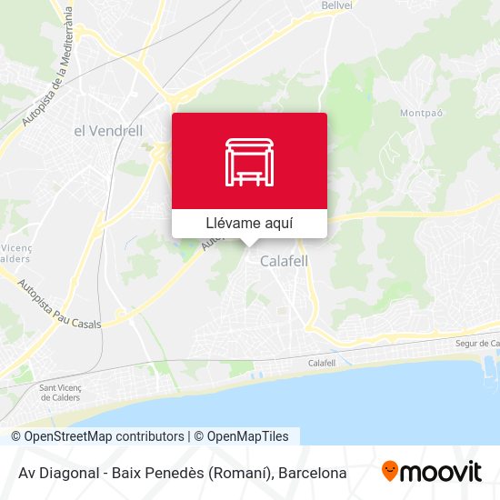 Mapa Av Diagonal - Baix Penedès (Romaní)