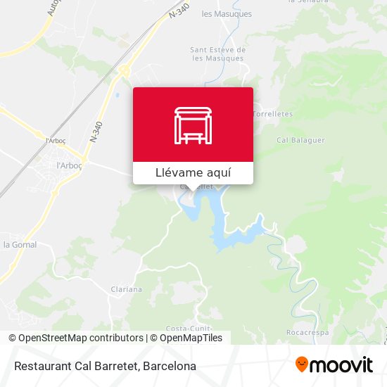 Mapa Restaurant Cal Barretet
