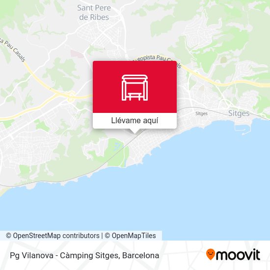 Mapa Pg Vilanova - Càmping Sitges