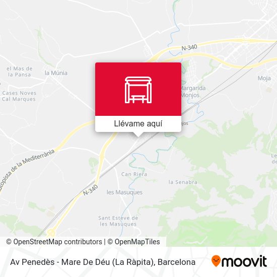 Mapa Av Penedès - Mare De Déu (La Ràpita)