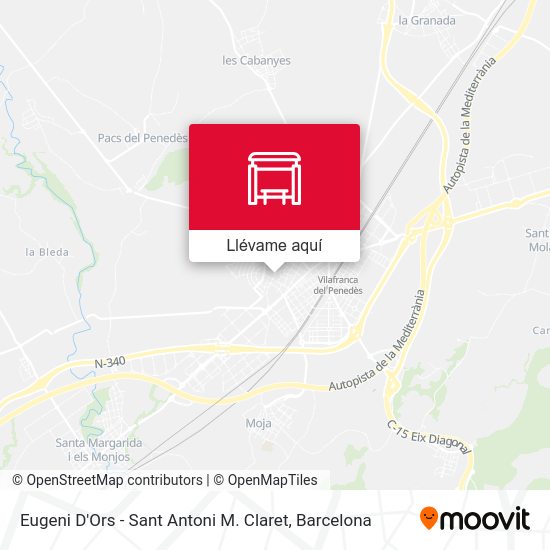 Mapa Eugeni D'Ors - Sant Antoni M. Claret