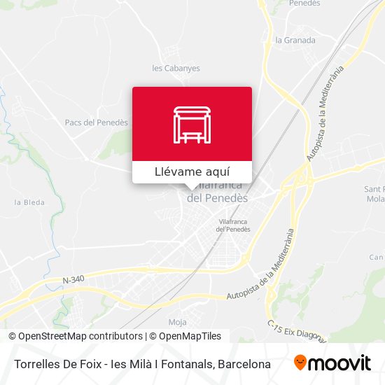 Mapa Torrelles De Foix - Ies Milà I Fontanals