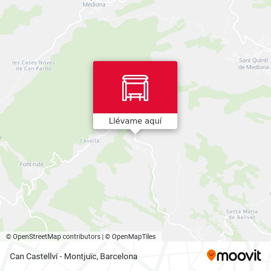 Mapa Can Castellví - Montjuïc