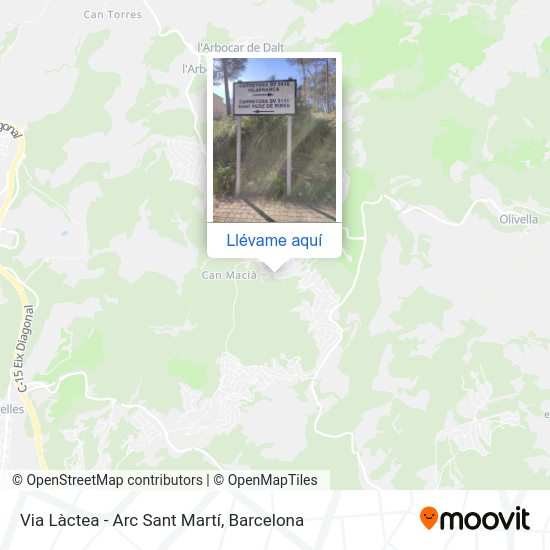 Mapa Via Làctea - Arc Sant Martí