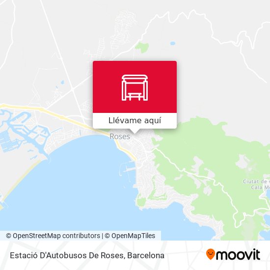 Mapa Estació D'Autobusos De Roses