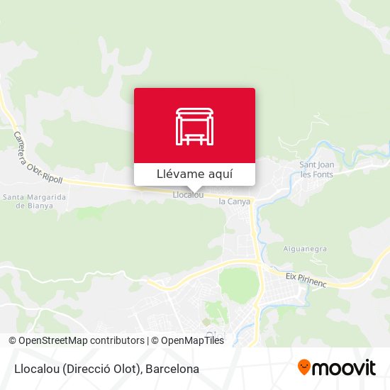 Mapa Llocalou (Direcció Olot)