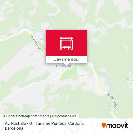 Mapa Av. Rastrillo - Of. Turisme Puntbus, Cardona