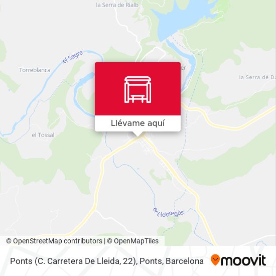 Mapa Ponts (C. Carretera De Lleida, 22), Ponts