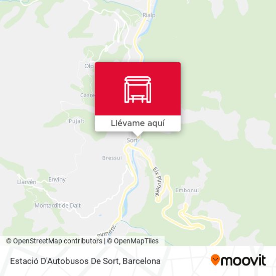 Mapa Estació D'Autobusos De Sort