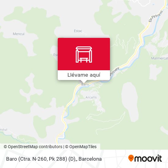 Mapa Baro (Ctra. N-260, Pk 288) (D),