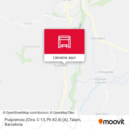 Mapa Puigcercós (Ctra. C-13, Pk 82,4) (A), Talarn