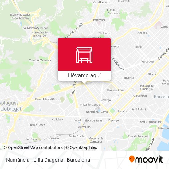 Mapa Numància - L'Illa Diagonal