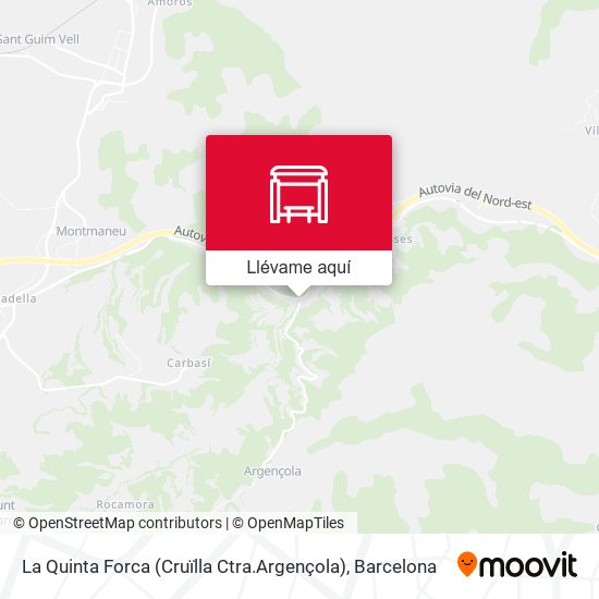 Mapa La Quinta Forca (Cruïlla Ctra.Argençola)