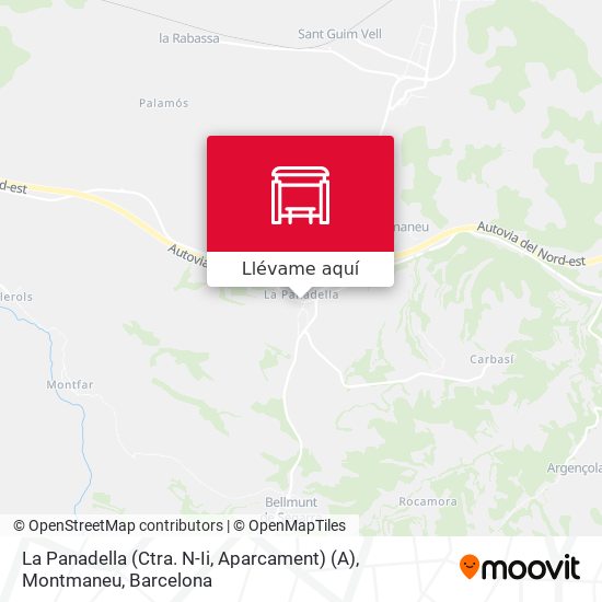 Mapa La Panadella (Ctra. N-Ii, Aparcament) (A), Montmaneu