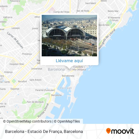 Mapa Barcelona - Estació De França