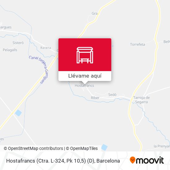 Mapa Hostafrancs (Ctra. L-324, Pk 10,5) (D)