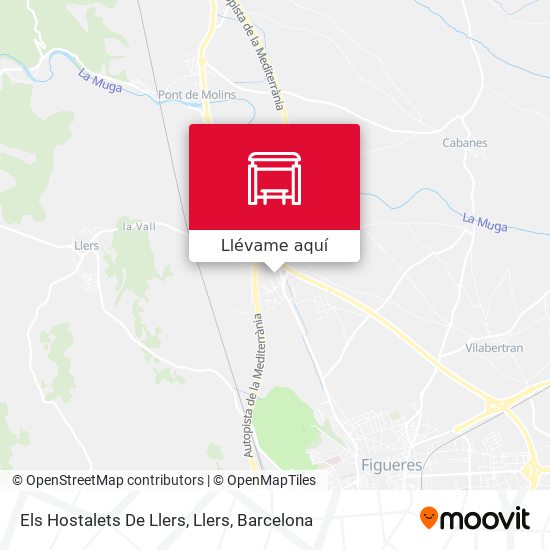 Mapa Els Hostalets De Llers, Llers