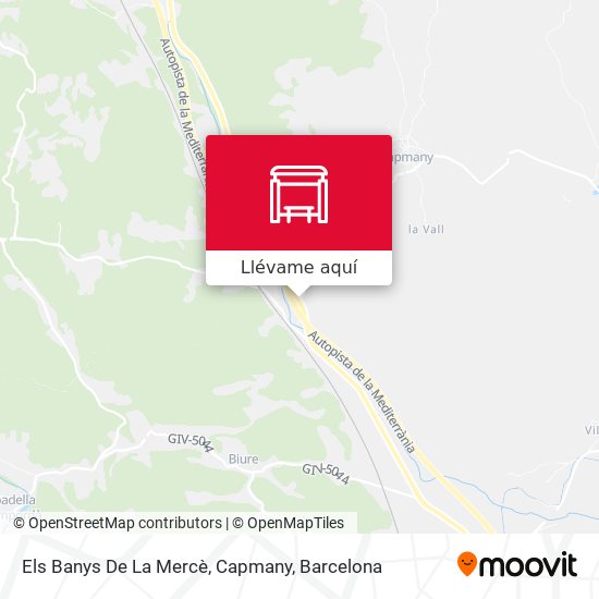 Mapa Els Banys De La Mercè, Capmany