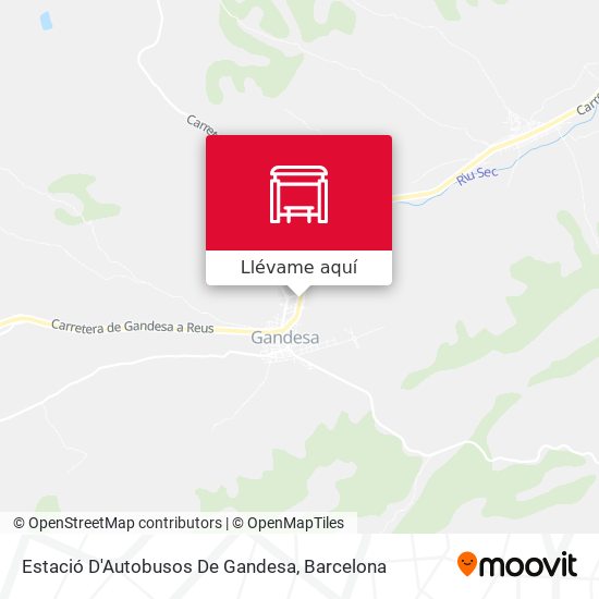 Mapa Estació D'Autobusos De Gandesa