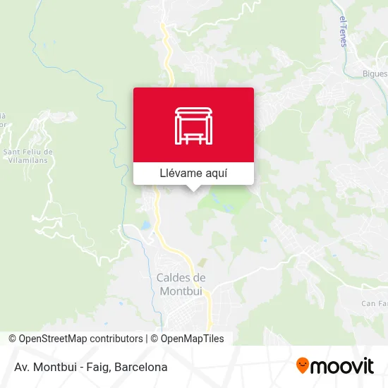 Mapa Av. Montbui - Faig