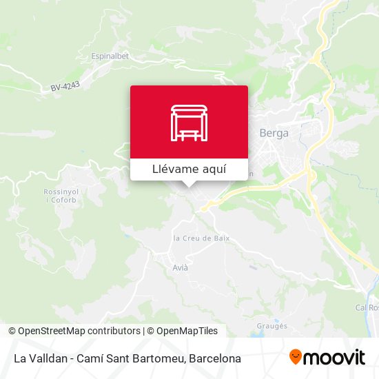 Mapa La Valldan - Camí Sant Bartomeu
