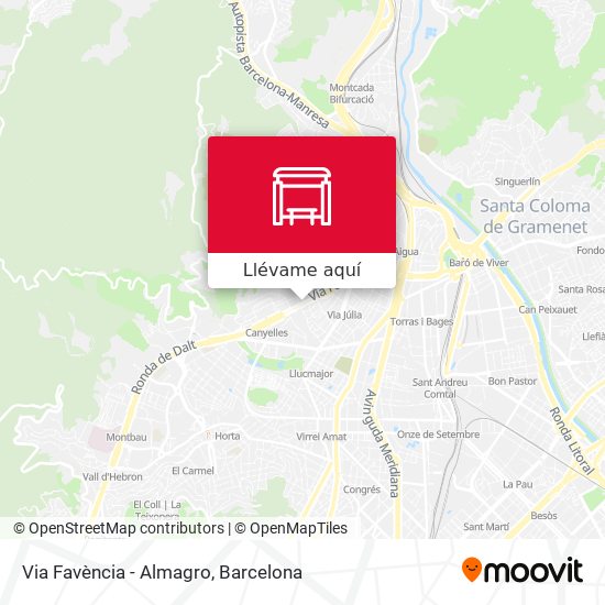 Mapa Via Favència - Almagro