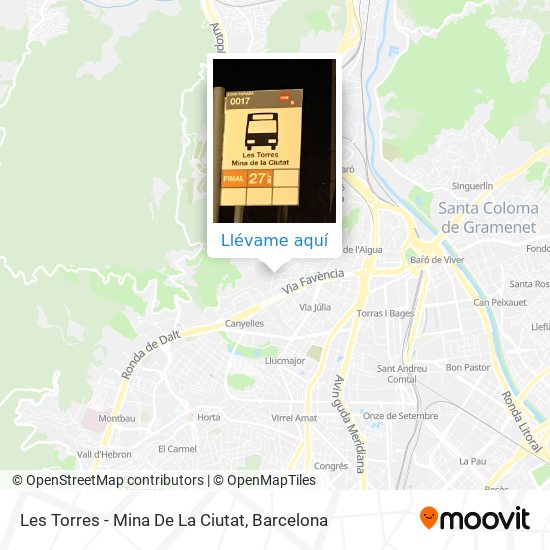 Mapa Les Torres - Mina De La Ciutat