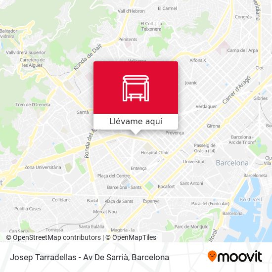 Mapa Josep Tarradellas - Av De Sarrià