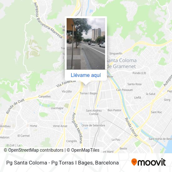 Mapa Pg Santa Coloma - Pg Torras I Bages