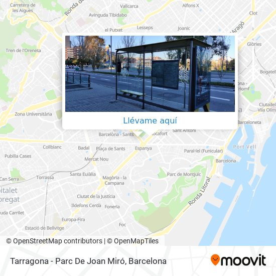 Mapa Tarragona - Parc De Joan Miró