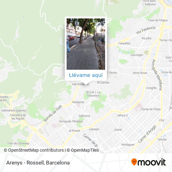 Mapa Arenys - Rossell