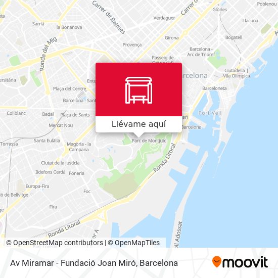 Mapa Av Miramar - Fundació Joan Miró