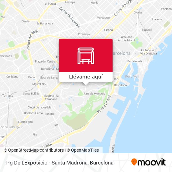 Mapa Pg De L'Exposició - Santa Madrona