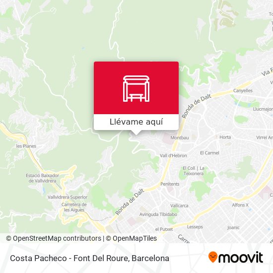 Mapa Costa Pacheco - Font Del Roure
