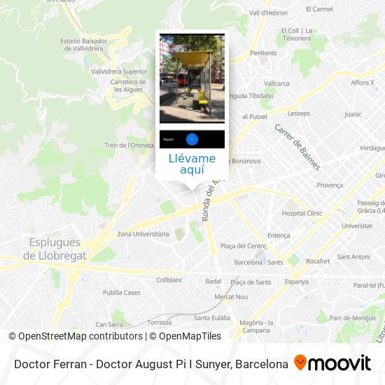 Mapa Doctor Ferran - Doctor August Pi I Sunyer