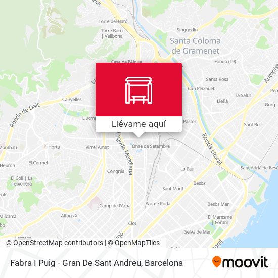 Mapa Fabra I Puig - Gran De Sant Andreu