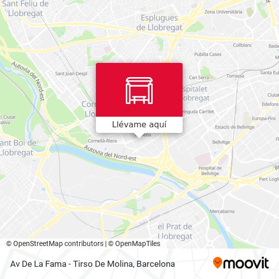Mapa Av De La Fama - Tirso De Molina