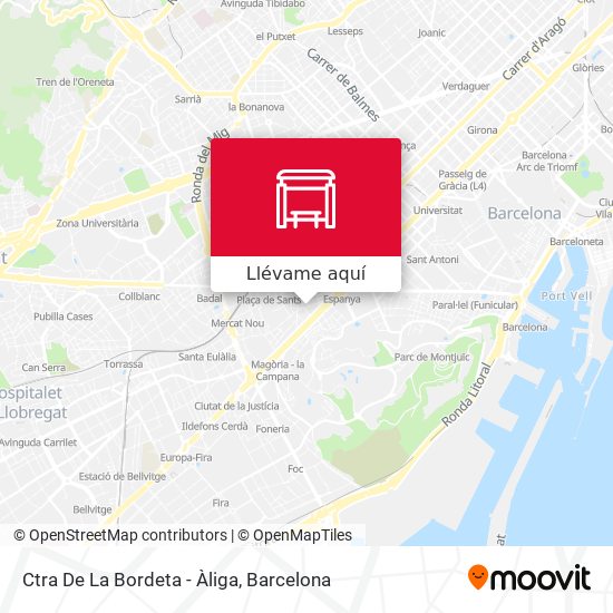 Mapa Ctra De La Bordeta - Àliga