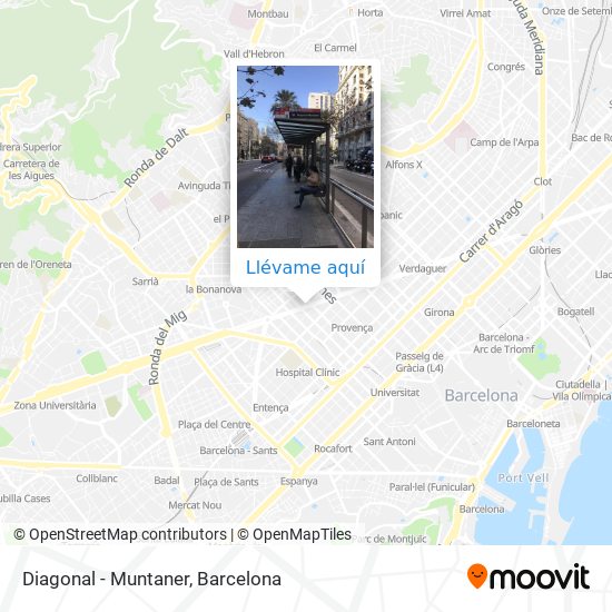 Mapa Diagonal - Muntaner