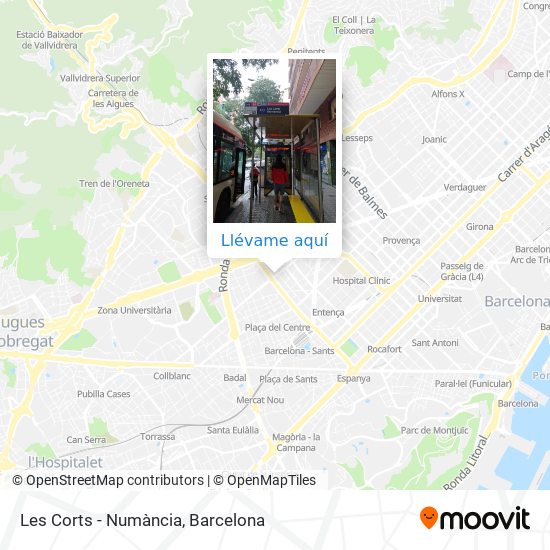 Mapa Les Corts - Numància