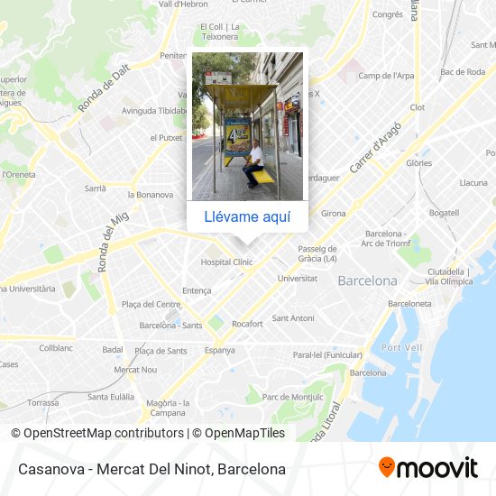 Mapa Casanova - Mercat Del Ninot